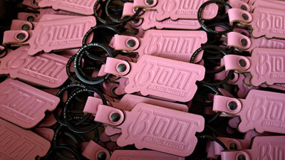 ARTIST LEATHER KEY RING - BLUSH