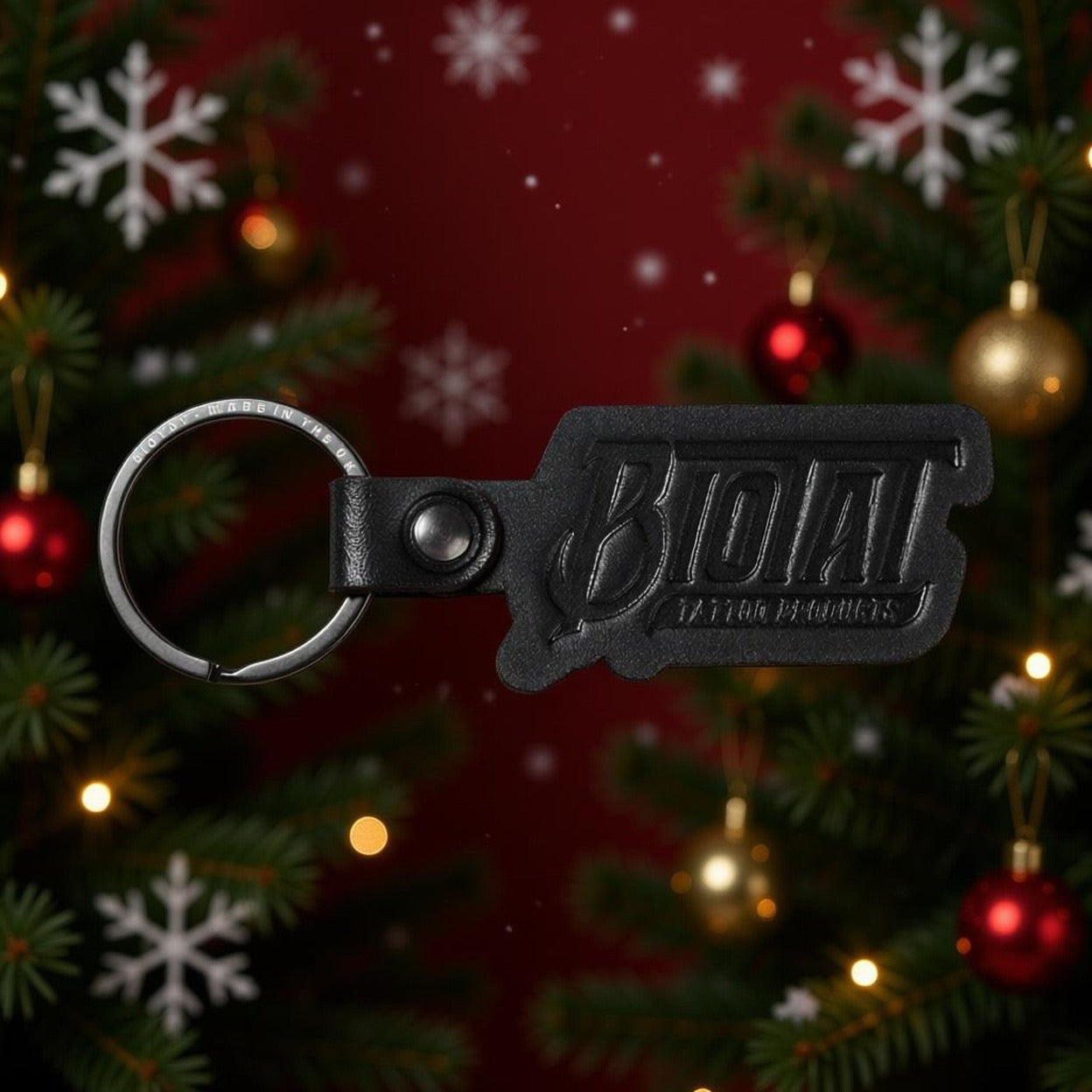 ARTIST LEATHER KEY RING - BLACK